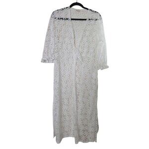 Ember Women's Beach Cover Size XL  See Through Lace Robe